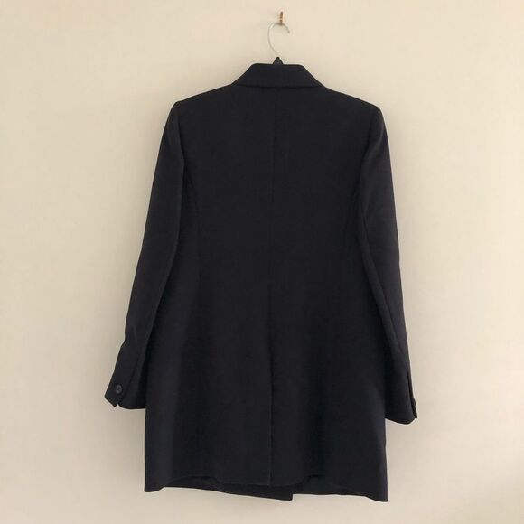 NWT REISS Dana Black Double Breasted Wool Pea Coat Size 8 - Picture 12 of 16